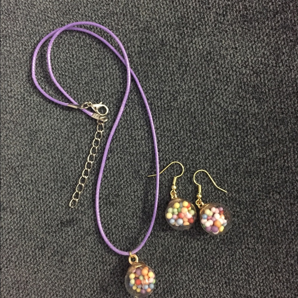 set of beautiful multi-colored spheres